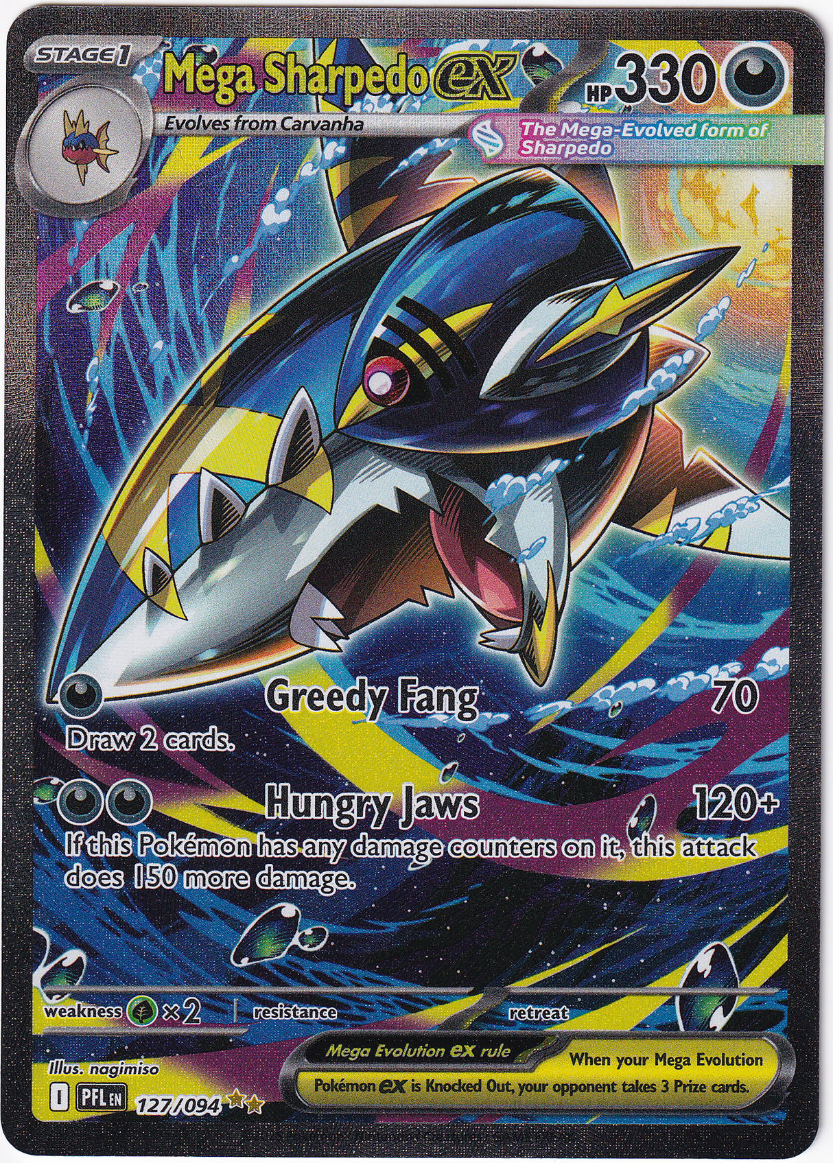 Pokémon Phantasmal Flames – Mega Sharpedo EX SAR - Infinity TCG