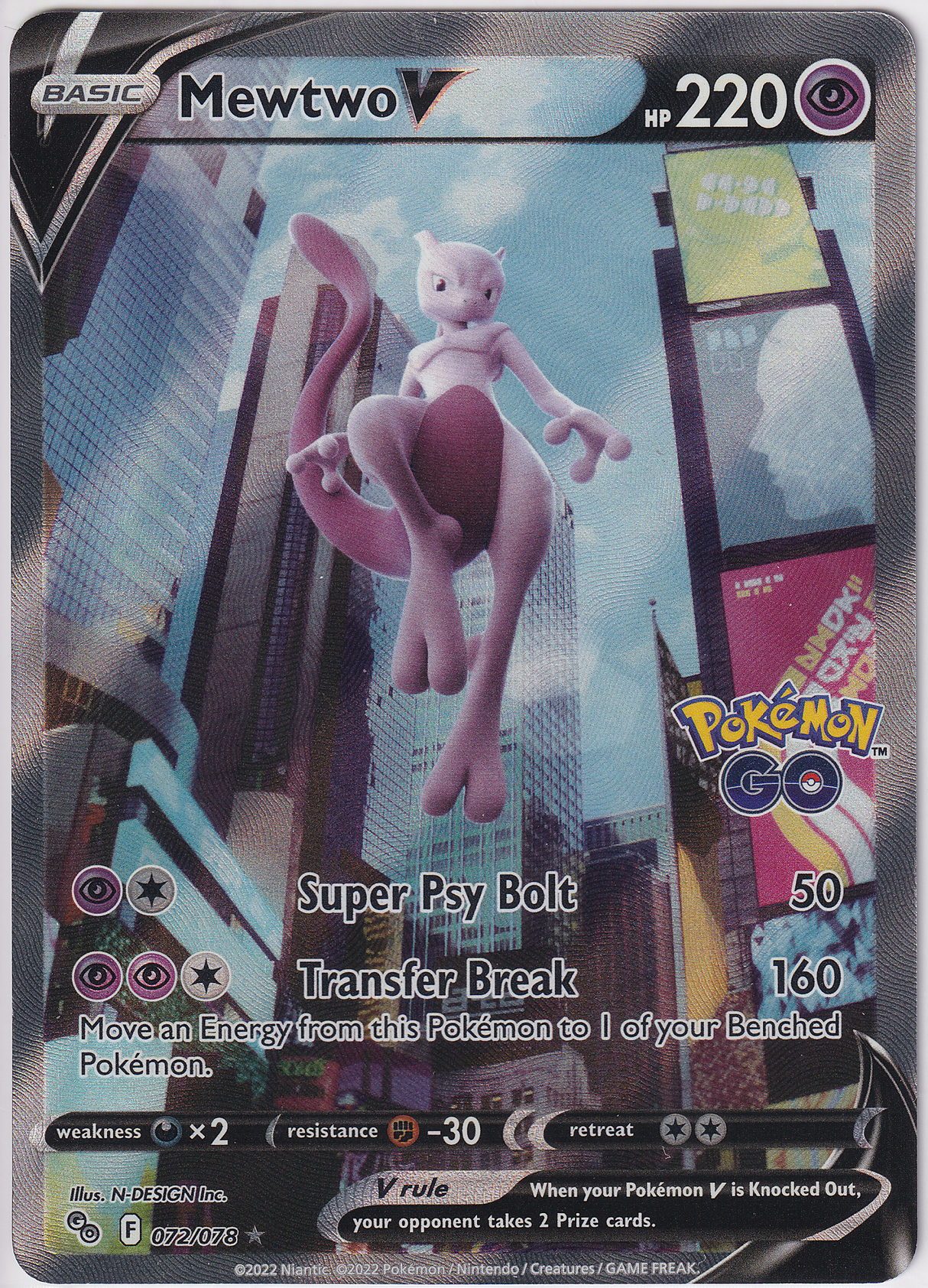 Pokémon GO – Mewtwo V - Infinity TCG