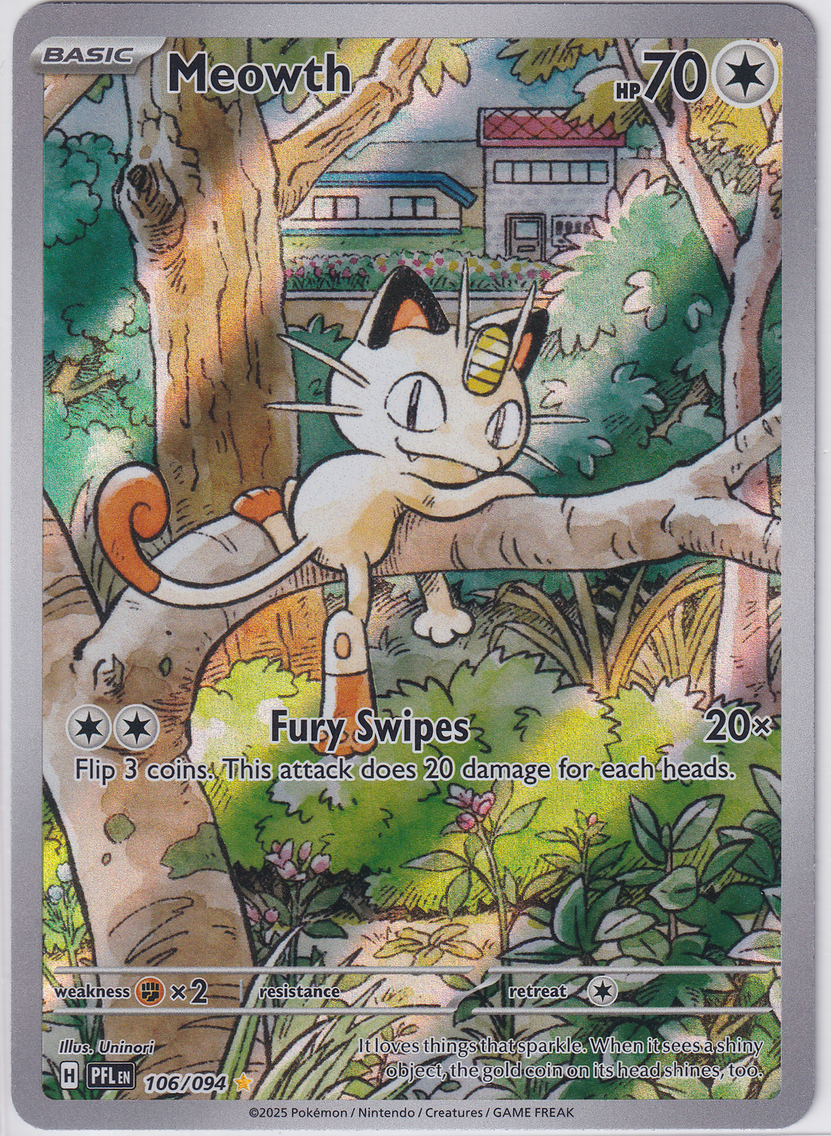Pokémon Phantasmal Flames – Meowth Illustration Rare - Infinity TCG