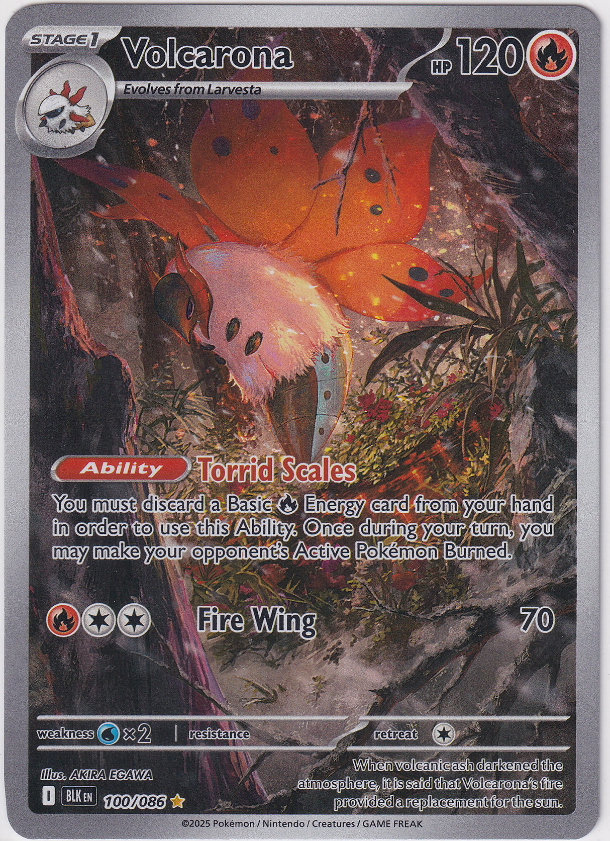 Pokémon Black Bolt – Volcarona Illustration Rare - Infinity TCG