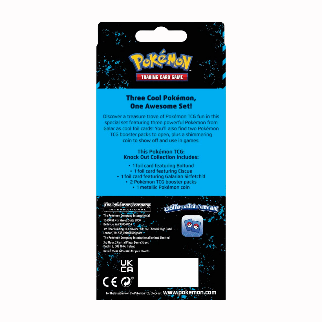 Pokémon - Knock Out Collection - (Boltund, Eiscue & Galarian Sirfetch'd) - Infinity TCG