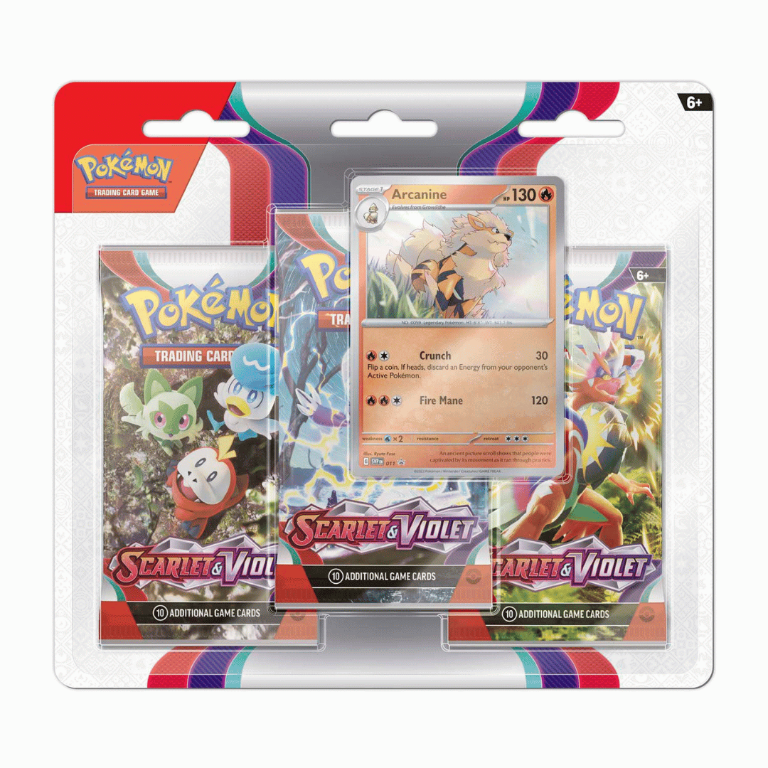 Pokémon - Scarlet & Violet - 3-Pack Display Arcanine - Infinity TCG