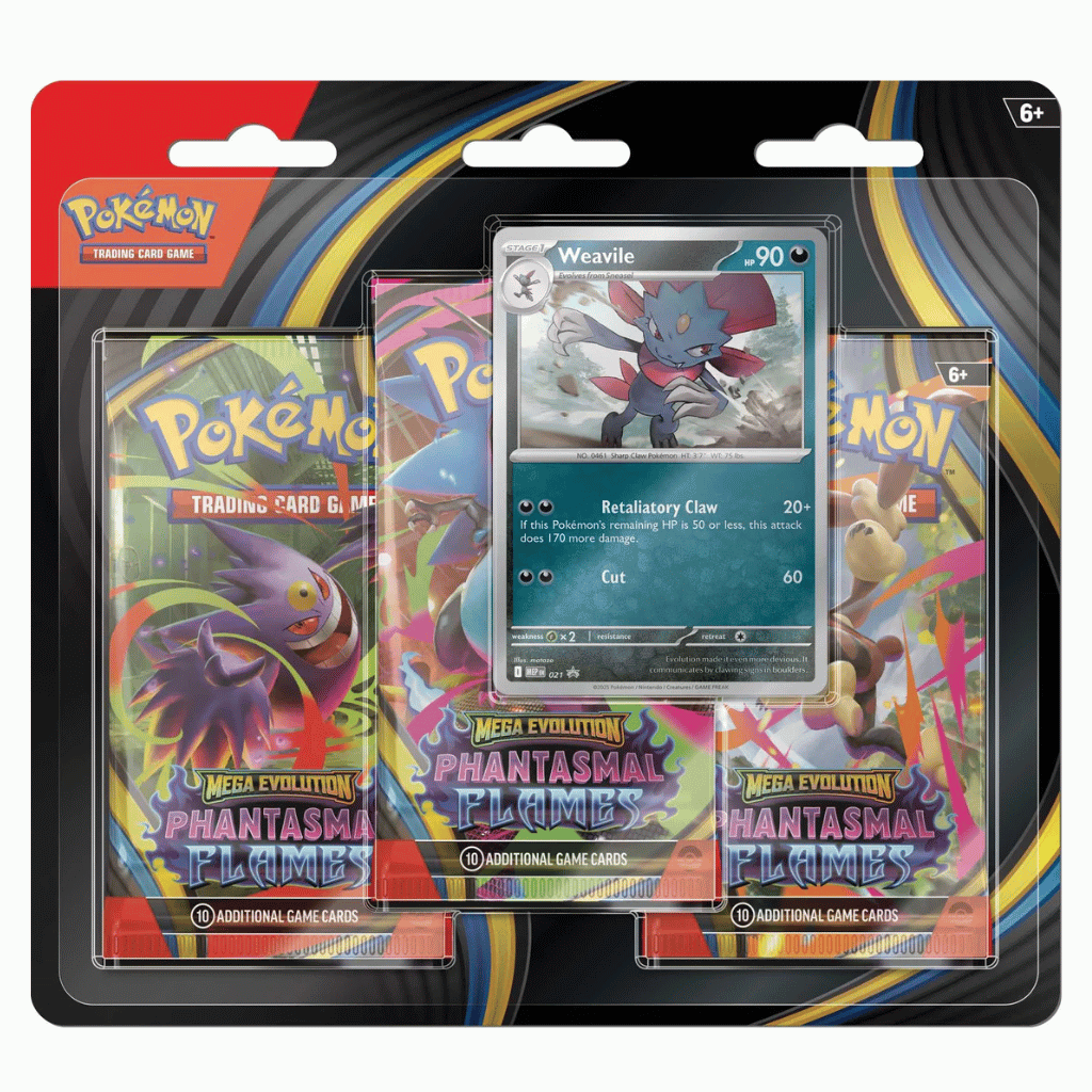 Pokémon - Mega - Phantasmal Flames - 3-Pack Blister Random Art