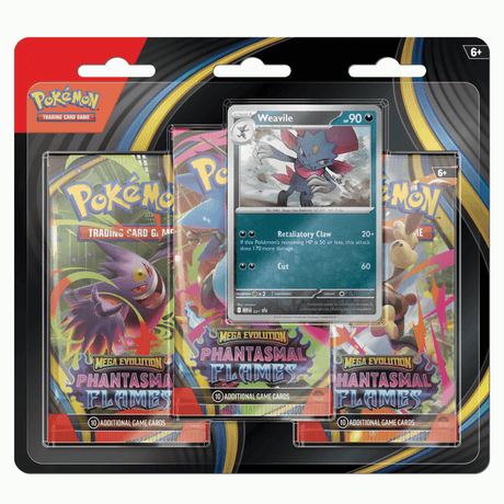 Pokémon - Mega - Phantasmal Flames - 3-Pack Blister Random Art - Infinity TCG