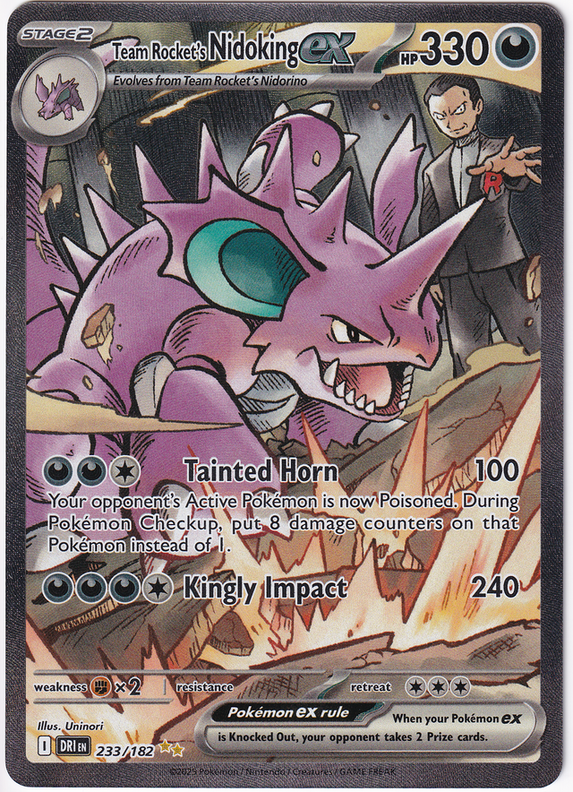 Pokémon Destined Rivals – Team Rocket’s Nidoking ex SAR - Infinity TCG