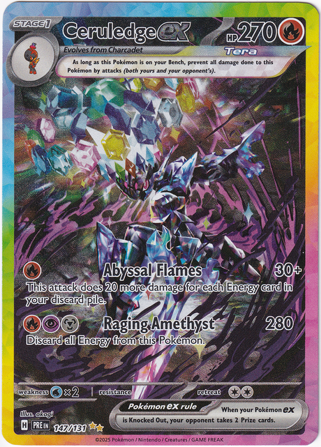 Pokémon Prismatic Evolutions – Ceruledge EX SAR - Infinity TCG