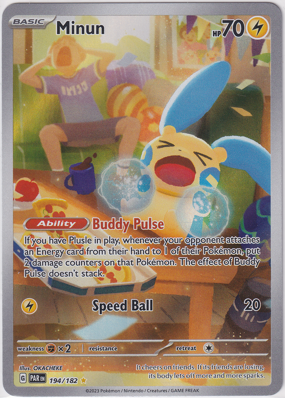 Pokémon Paradox Rift – Minun Illustration Rare - Infinity TCG