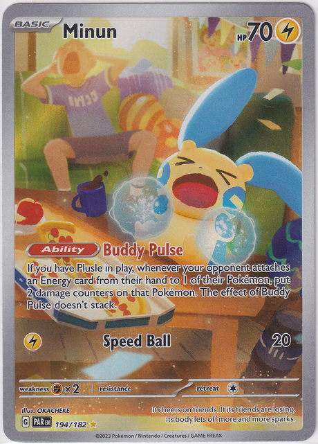 Pokémon Paradox Rift – Minun Illustration Rare - Infinity TCG