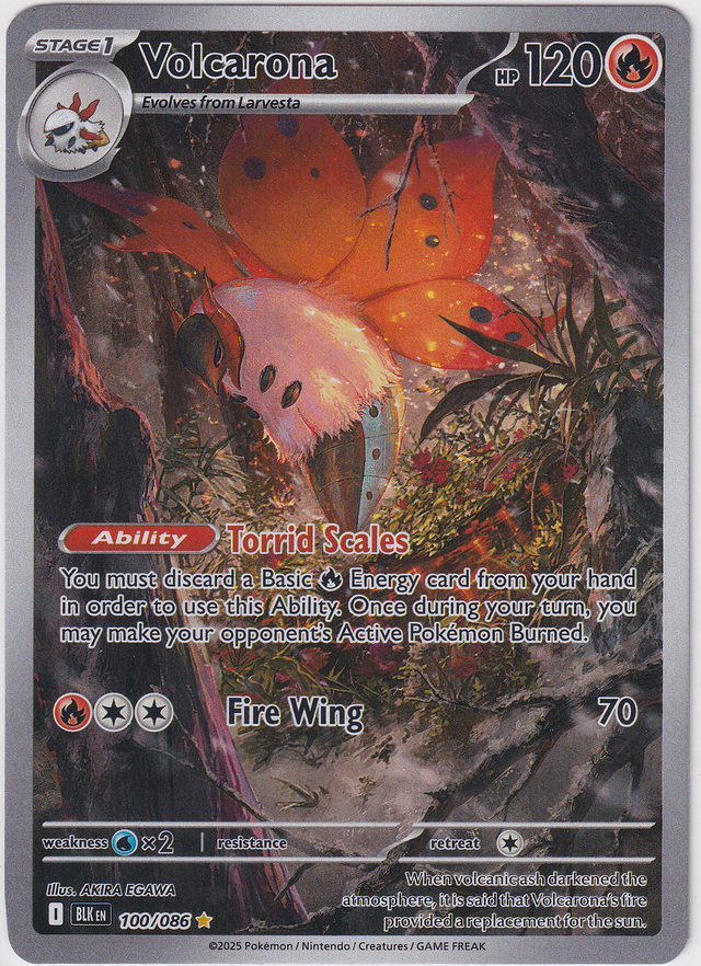 Pokémon Black Bolt – Volcarona Illustration Rare - Infinity TCG