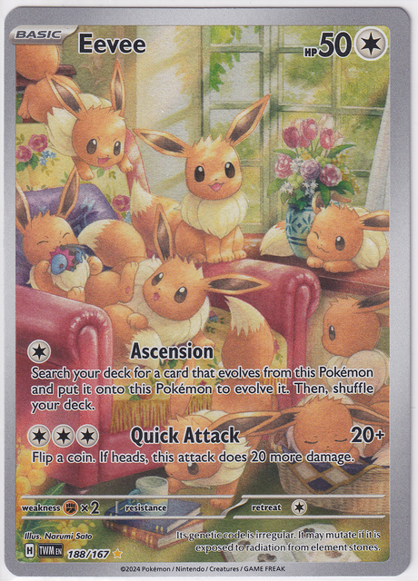 Pokémon Twilight Masquerade – Eevee Illustration Rare - Infinity TCG
