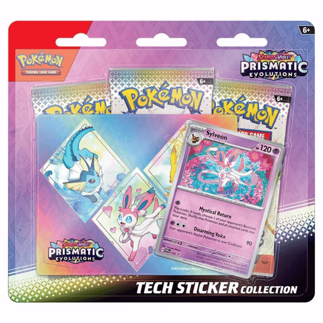Pokémon - Scarlet & Violet - Prismatic Evolutions - Tech Sticker Collection - Sylveon - Infinity TCG
