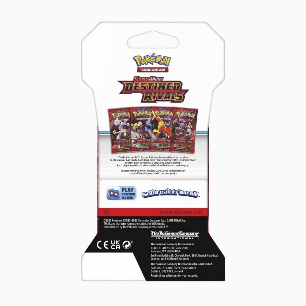Pokmon - Scarlet & Violet - Destined Rivals - Single Sleeved Booster Collector LDN Pokmon - Scarlet & Violet - Destined Rivals - Single Sleeved Booster Collector LDN
