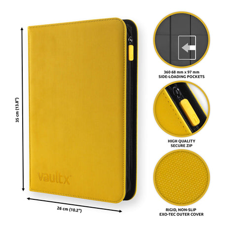 Vault X - 9-Pocket Exo-Tec® - Zip Binder - Yellow - My Store