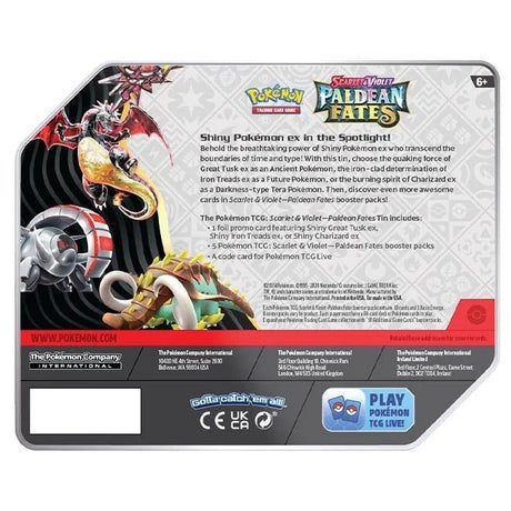 Pokemon - Scarlet & Violet - Paldean Fates - 7" Tin - Shiny Tera Charizard Ex - My Store