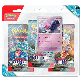 Pokemon - Scarlet & Violet - Stellar Crown - 3 Pack Blister - Tinkaton - My Store