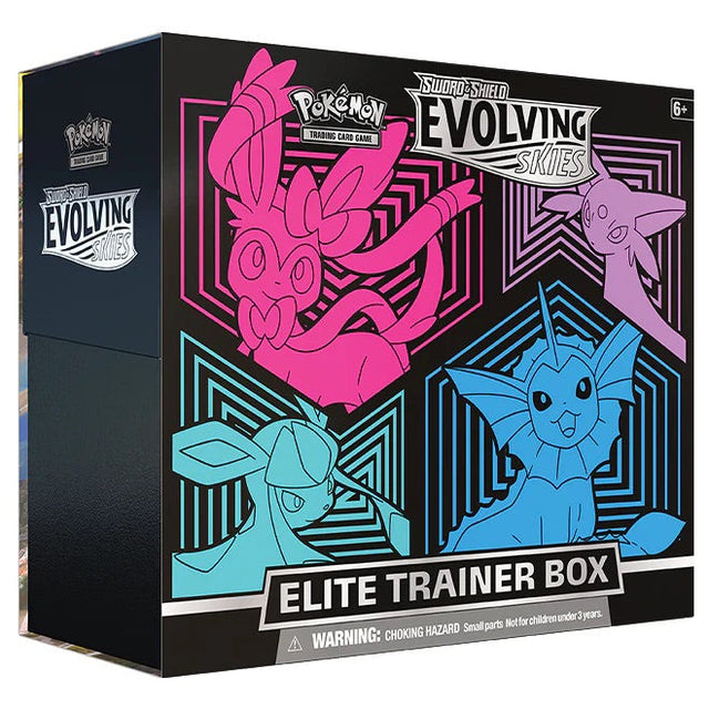 Pokemon - Sword & Shield - Evolving Skies Elite Trainer Box - Sylveon, Espeon, Glaceon & Vaporeon - My Store